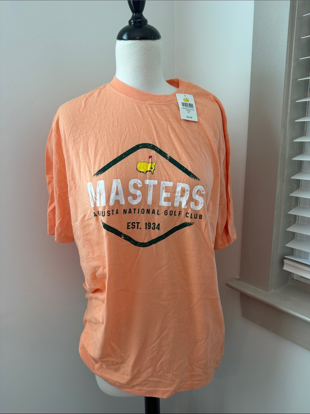Masters Augusta National Golf Club Peach Short Sleeve T-Shirt